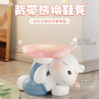 創意可愛馬戯熊換鞋凳入戶門玄關客廳擺件落地裝飾喬遷搬家禮物女