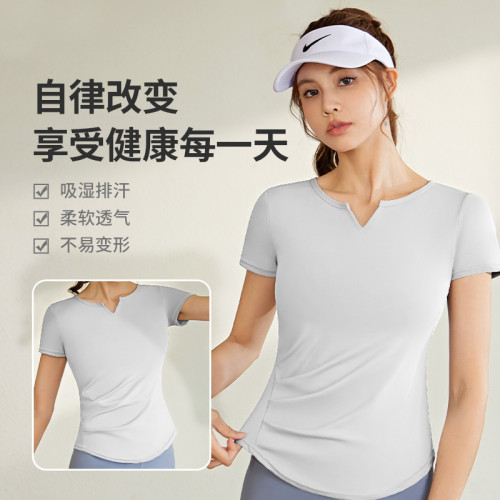 聚衣堂V領瑜伽套裝跑步健身運動訓練瑜伽服女