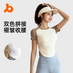 聚衣堂瑜伽服套裝女顯瘦裸感瑜伽套裝運動健身短袖上衣