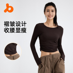 聚衣堂秋季新款修身瑜伽上衣透氣顯瘦收腰瑜伽服長袖