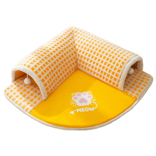 貓咪滾地籠爪爪扇形貓隧道保暖加厚秋冬季貓窩狗窩寵物窩