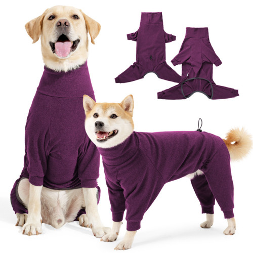 新款狗狗衣服中大型犬四腳衣高領保暖防寒冬季大狗衣服