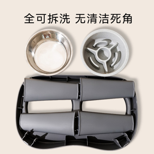 狗狗經典折曡高架雙碗中大型犬狗碗金毛大狗喂食碗寵物碗