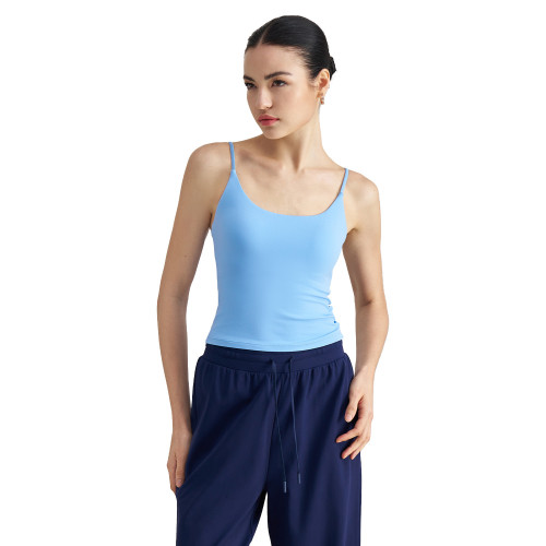 SNU新款裸感運動背心女夏U領細肩帶瑜伽健身內衣氣質瑜伽文胸ebb