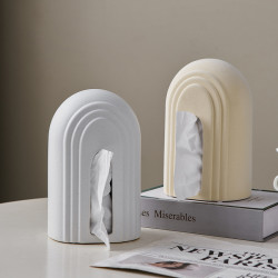 簡約家居飾品創意客廳餐桌桌面收納擺件禮物陶瓷紙巾盒抽紙盒