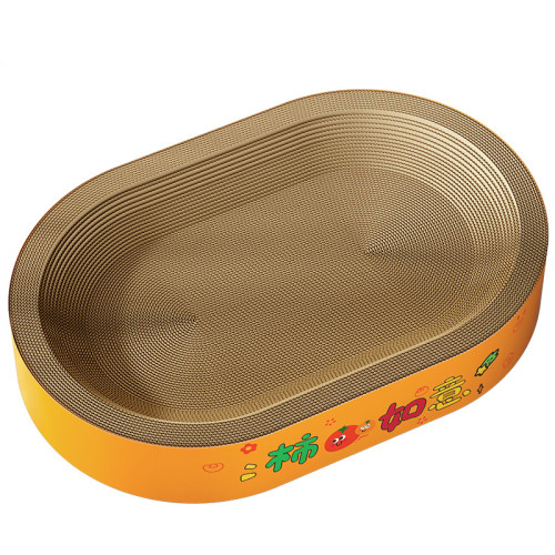 貓咪吉祥語橢圓超大號貓抓板瓦楞紙貓窩玩睡一體巨無霸寵物貓玩具 貓咪吉祥語橢圓超大號貓抓板瓦楞紙貓窩玩睡一體巨無霸寵物貓玩具