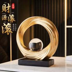 財源滾滾新中式玄關客廳電視櫃工藝品喬遷禮物辦公室裝飾擺件