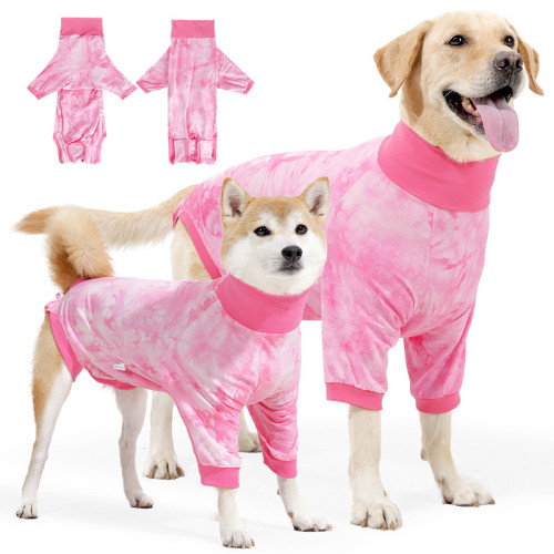 狗狗康復服新款雙腿狗狗護膝術後服透氣防舔寵物絕育服