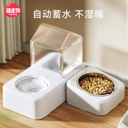 狗狗陶瓷碗寵物喂食器飲水器中小型犬貓咪狗盆寵物用品水房子三碗