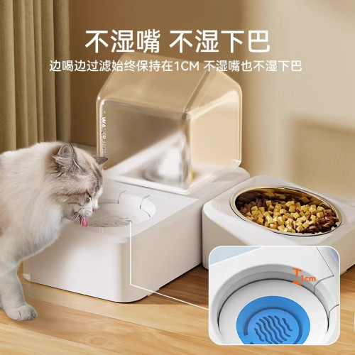 狗狗陶瓷碗寵物喂食器飲水器中小型犬貓咪狗盆寵物用品水房子三碗