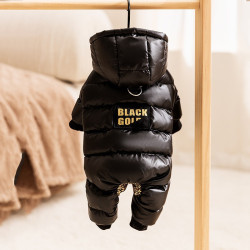 貓咪秋冬季保暖加厚石墨烯黑金犀利四腳羽絨服狗狗泰迪寵物貓衣服