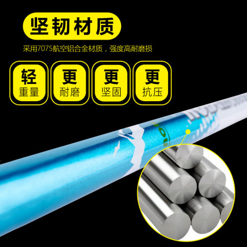 7075鋁合金登山杖可攜式直柄折曡外鎖伸縮杖輕便徒步滑雪爬山柺杖