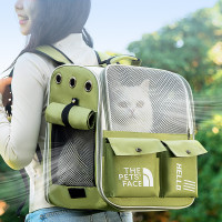 狗狗多樣印花口袋雙肩包四季透氣大容量貓包寵物雙肩包太空艙用品