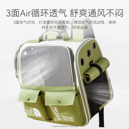 狗狗多樣印花口袋雙肩包四季透氣大容量貓包寵物雙肩包太空艙用品