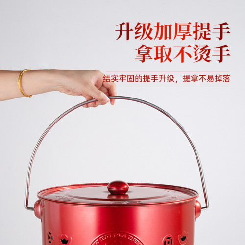 燒金桶純不鏽鋼家用無煙特厚清明燒錢紙爐火盆金爐桶加厚耐燒防燙