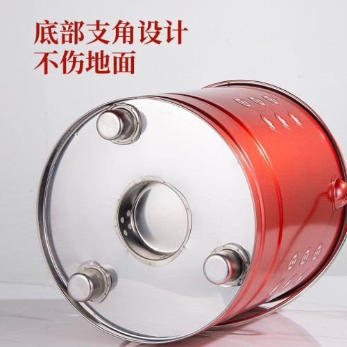 燒金桶純不鏽鋼家用無煙特厚清明燒錢紙爐火盆金爐桶加厚耐燒防燙