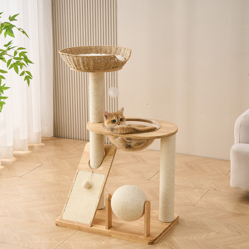 貓爬架貓窩一體家用不佔地貓爬架子貓抓板太空艙貓抓柱分銷
