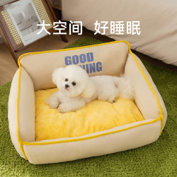 秋冬季加厚泰迪小型犬狗窩四季通用方窩深度睡眠貓窩開放式寵物窩
