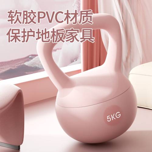 壺鈴女士健身家用軟體6公斤鬍玲搖擺提壺啞鈴5kg專業塑形減肥瘦肚