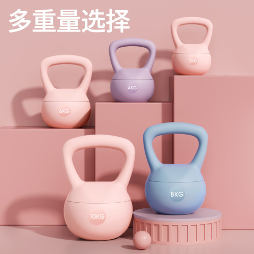 壺鈴女士健身家用軟體6公斤鬍玲搖擺提壺啞鈴5kg專業塑形減肥瘦肚