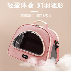 寵物外出貓後背包透氣可攜式手提包多彩時尚高顔值貓後背包