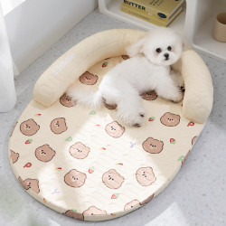 春夏季狗狗卡通U型靠枕乳膠墊子狗窩貓咪涼窩沙發窩貓窩寵物墊子