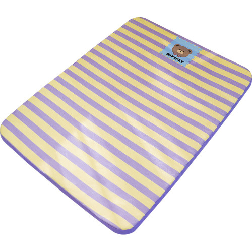 夏季狗狗卡通條紋冰絲涼蓆墊子中小型犬狗墊子貓咪涼墊狗窩寵物窩 夏季狗狗卡通條紋冰絲涼蓆墊子中小型犬狗墊子貓咪涼墊狗窩寵物窩