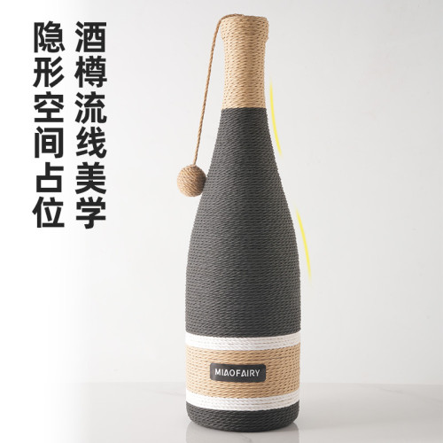 紅酒瓶劍麻貓抓板貓抓柱耐磨不掉屑麻繩保護沙發立式磨爪貓玩具