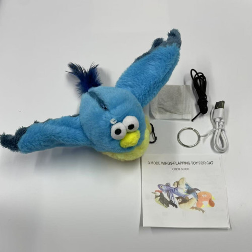 爆款電動抖抖鳥貓狗玩具小鳥叫聲仿真玩具貓咪自嗨逗貓棒新品
