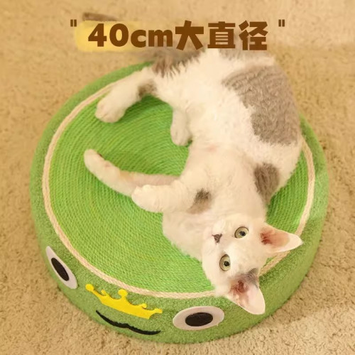 劍麻貓抓板耐磨不掉屑圓形超大號貓抓盆貓窩一體耐抓貓咪磨爪玩具