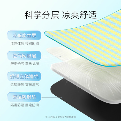 貓咪夏天卡通條紋冰絲涼蓆夏季狗狗睡覺墊子中小型犬狗墊子寵物窩 貓咪夏天卡通條紋冰絲涼蓆夏季狗狗睡覺墊子中小型犬狗墊子寵物窩