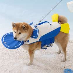 夏季狗狗可愛小企鵞救生衣泰迪中小型犬遊泳狗衣服寵物大浮力泳衣