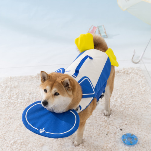 夏季狗狗可愛小企鵞救生衣泰迪中小型犬遊泳狗衣服寵物大浮力泳衣