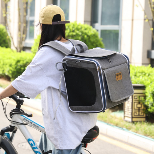 摩寵車用 寵物包外出可攜式手提雙肩包 北歐風自行車車用貓包狗包