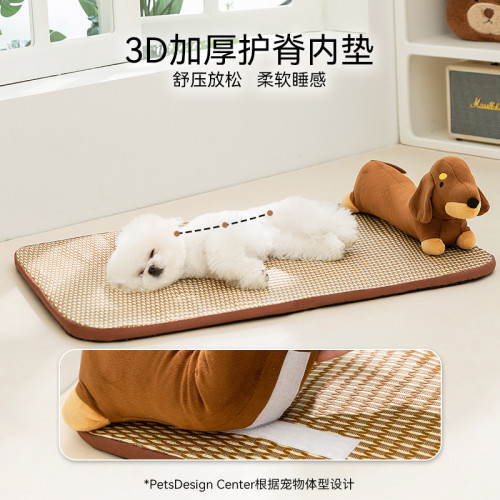 春夏季狗狗靠枕涼蓆墊子夏天貓咪藤蓆貓窩涼感狗窩寵物窩用品 春夏季狗狗靠枕涼蓆墊子夏天貓咪藤蓆貓窩涼感狗窩寵物窩用品