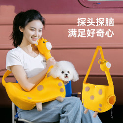 網紅長頸鹿透氣四季通用外出貓包泰迪小型犬狗狗斜後背包戶外寵物包