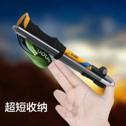 7075鋁合金戶外伸縮登山杖碳素柺杖兒童折曡手杖專業徒步裝備用品