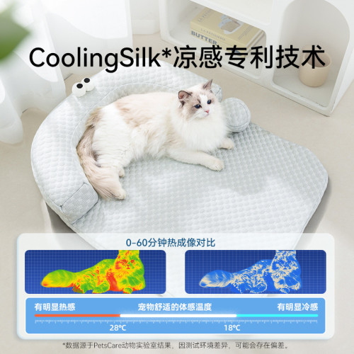 春夏季狗狗中小型犬沙發狗窩清涼冰豆豆大眼問號狗墊子貓窩寵物窩 春夏季狗狗中小型犬沙發狗窩清涼冰豆豆大眼問號狗墊子貓窩寵物窩