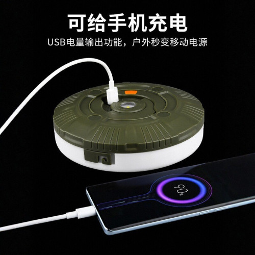 20米氛圍LED露營燈USB充電戶外帳篷天幕燈串卷尺收納可攜式野營燈