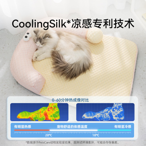 貓咪春夏季涼感大眼搞怪問號墊子夏天冰豆豆貓窩沙發狗窩寵物睡墊