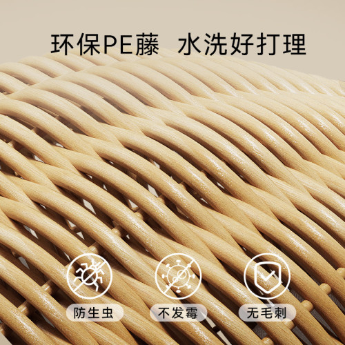 藤編寵物窩立體離地防潮貓咪狗狗四季通用搖籃狗窩半封閉睡覺貓窩