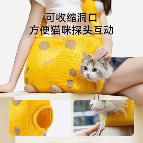 貓咪春夏季萌趣動物造型透氣外出包網紅長頸鹿斜背貓包寵物狗狗包
