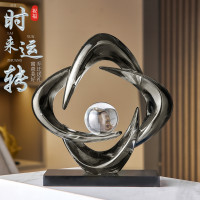 時來運轉創意高級感客廳玄關家居飾品博古架辦公室裝飾擺件工藝品