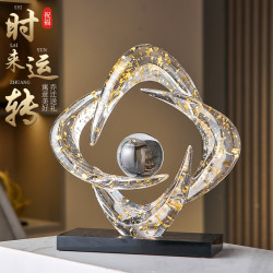 時來運轉樹脂工藝品新中式高級感客廳玄關家居飾品辦公室裝飾擺件
