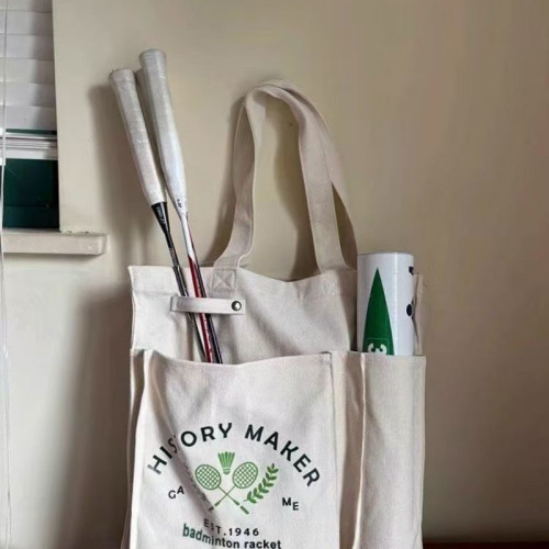 羽毛球夏天大容量日系帆布包新款單肩手提休閒旅行通勤外出 羽毛球夏天大容量日系帆布包新款單肩手提休閒旅行通勤外出