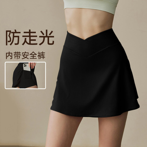 運動短裙女夏2025新款防走光健身網球羽毛球半身裙大碼瑜伽服裙褲