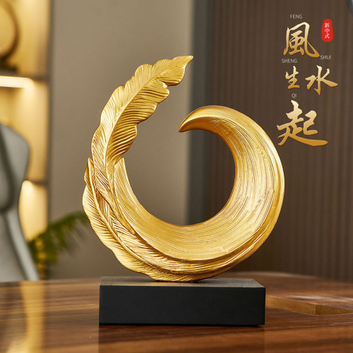 創意高級時尚輕奢客廳書房玄關辦公室風生水起寓意喬遷禮物擺件