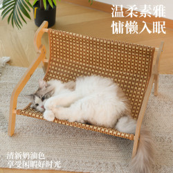 涼蓆沙發榻貓窩夏季麻墊貓床貓咪沙發四季通用清涼防暑寵物貓用品