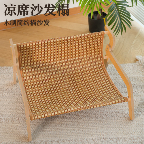 涼蓆沙發榻貓窩夏季麻墊貓床貓咪沙發四季通用清涼防暑寵物貓用品