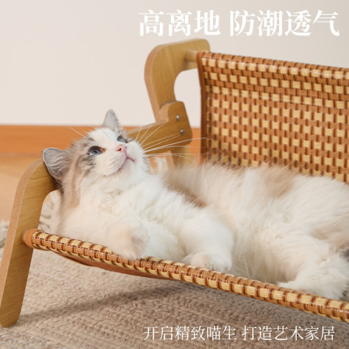 涼蓆沙發榻貓窩夏季麻墊貓床貓咪沙發四季通用清涼防暑寵物貓用品
